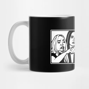 Woman yelling at a cat meme. Funny design for meme lovers Mug